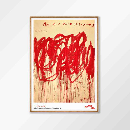Cy Twombly 'Untitled' SF MOMA in Tasmanian Oak Frame | Atollo Printshop