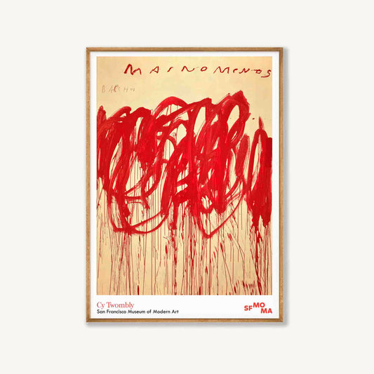 Cy Twombly 'Untitled' SF MOMA in Tasmanian Oak Frame | Atollo Printshop