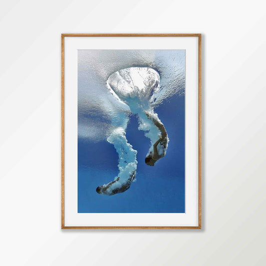 Double Divers in Tasmanian Oak Frame | Atollo Printshop