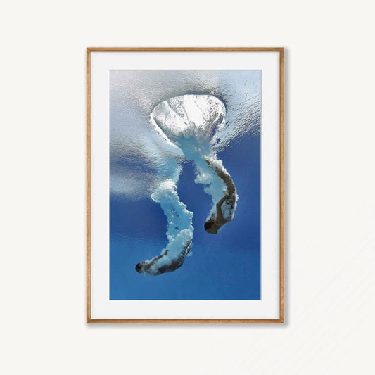 Double Divers in Tasmanian Oak Frame | Atollo Printshop