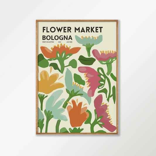 Flower Market Bologna in Tasmanian Oak Frame | Atollo Printshop