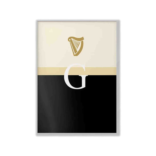 Split The G Guinness Framed Art Print | Atollo Printshop