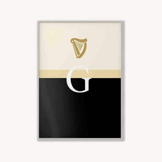 Split The G Guinness Framed Art Print | Atollo Printshop