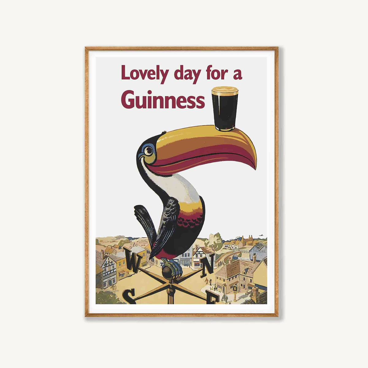 Lovely Day For A Guinness in Tasmanian Oak Frame | Atollo Printshop