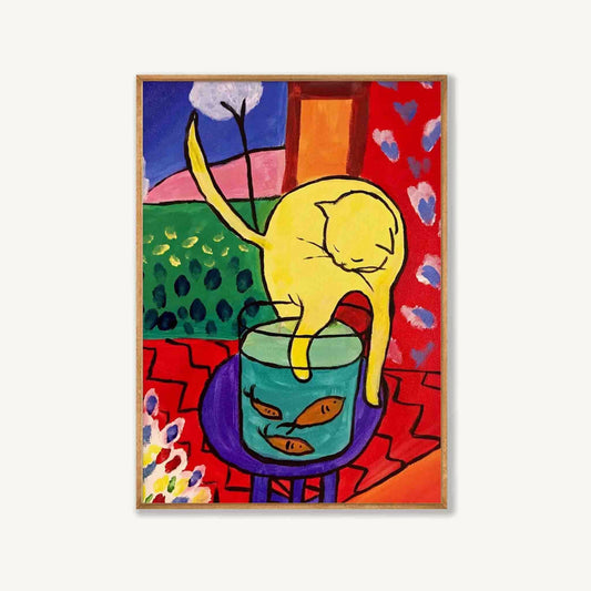 Henri Matisse – Cat in Tasmanian Oak Frame | Atollo Printshop