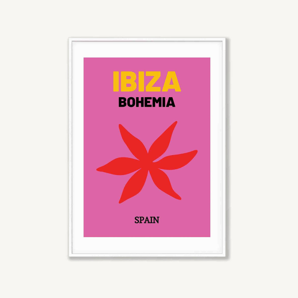 Ibiza Travel in Matte White Frame | Atollo Printshop