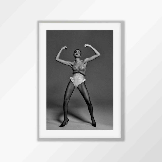 Imaan Hammam Fashion Framed Art Print | Atollo Printshop
