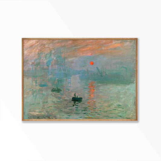 Claude Monet – Impression Sunrise in Tasmanian Oak Frame | Atollo Printshop