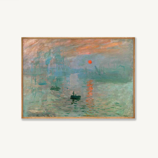 Claude Monet – Impression Sunrise in Tasmanian Oak Frame | Atollo Printshop