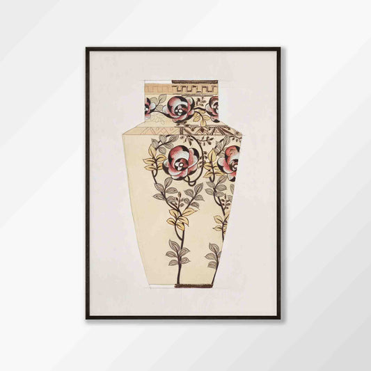 Japanese Vase in Matte Black Frame | Atollo Printshop