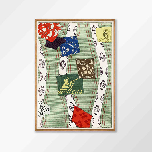 Japanese Woodblock Green in Tasmanian Oak Frame | Atollo Printshop
