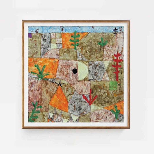 Landscape by Paul Klee Square Frame Framed Art Print | Atollo Printshop