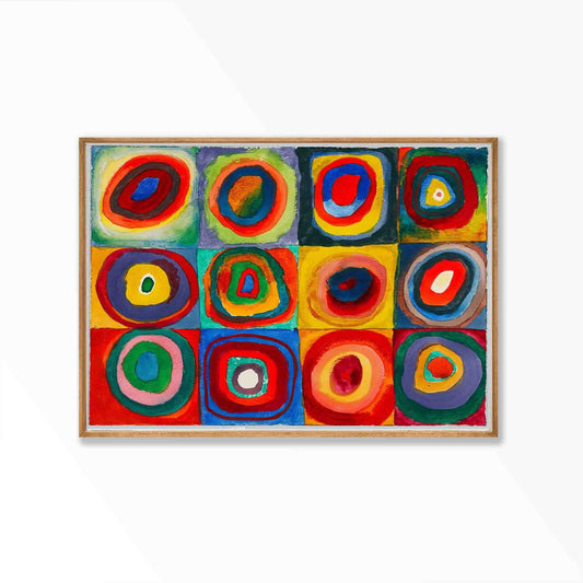 Wassily Kandinsky – Concentric Circles in Tasmanian Oak Frame | Atollo Printshop