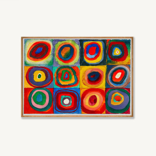 Wassily Kandinsky – Concentric Circles in Tasmanian Oak Frame | Atollo Printshop