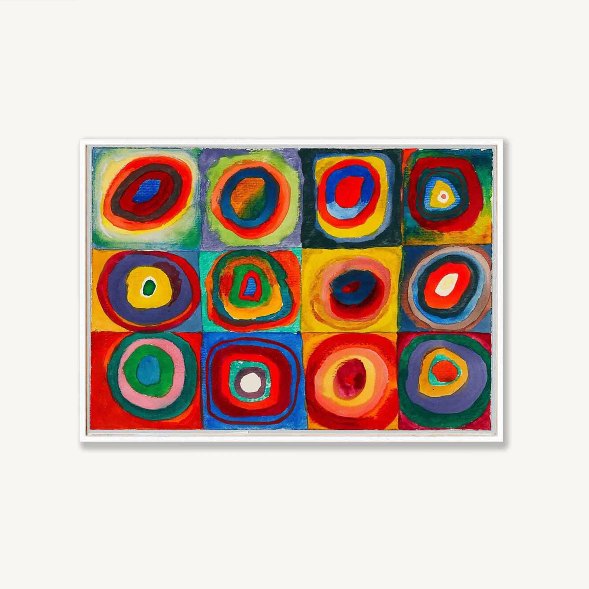 Wassily Kandinsky – Concentric Circles in Matte White Frame | Atollo Printshop