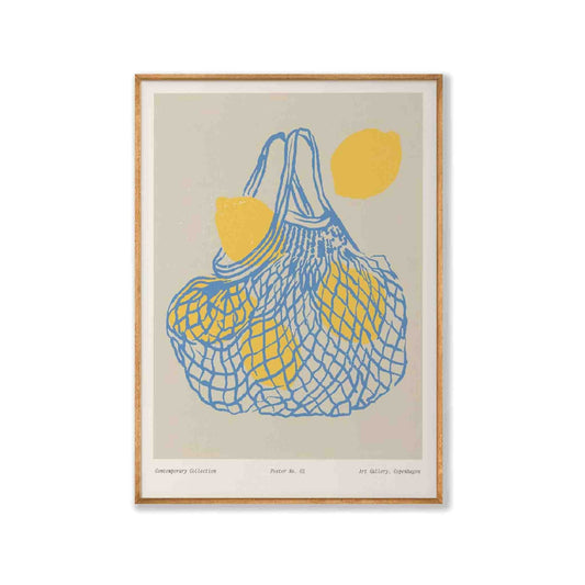 Basket Of Lemons in Tasmanian Oak Frame | Atollo Printshop