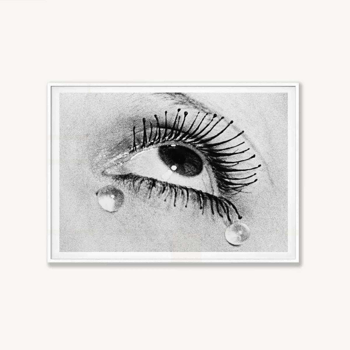 Man Ray – Eyeball in Matte White Frame | Atollo Printshop