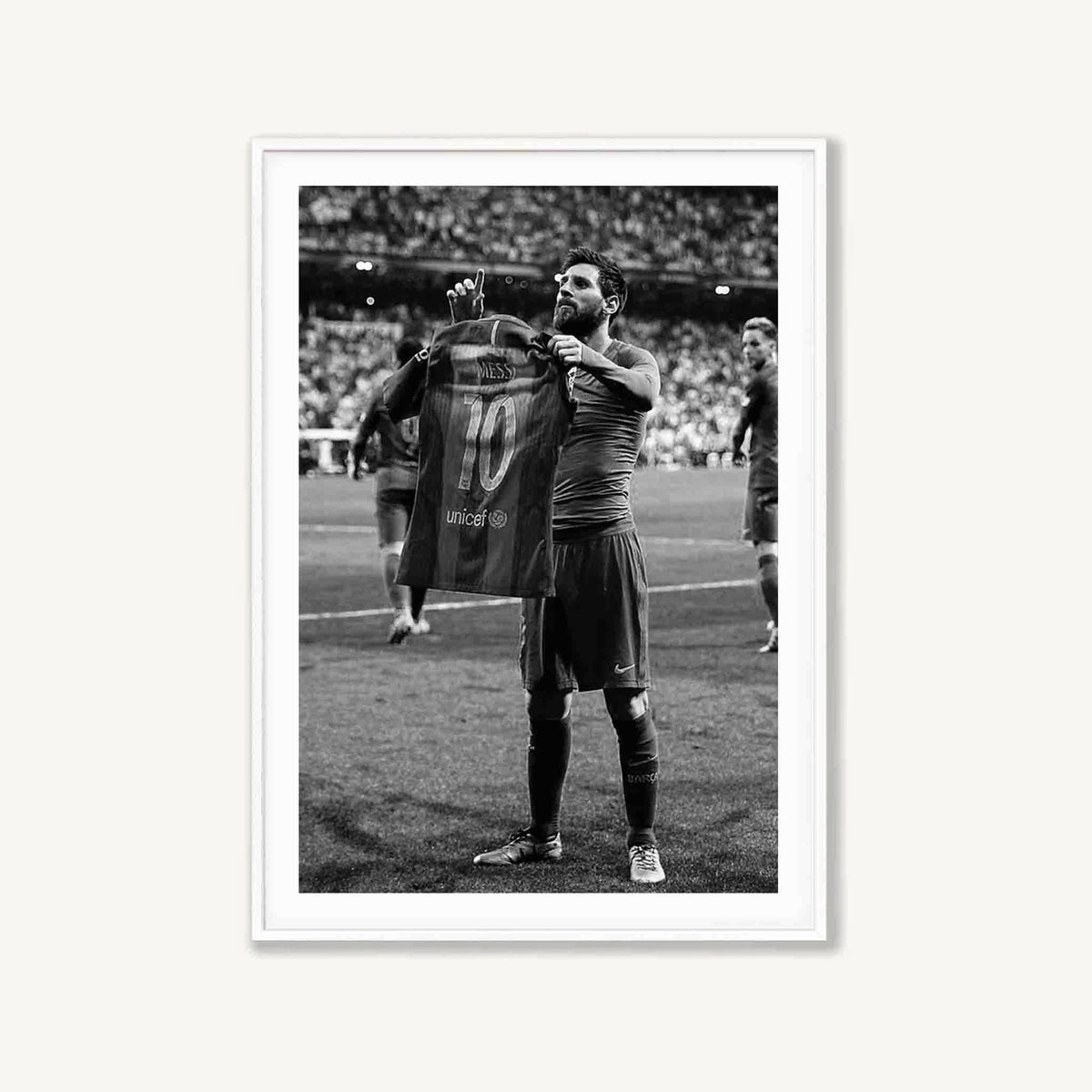 Lionel Messi in Matte White Frame | Atollo Printshop