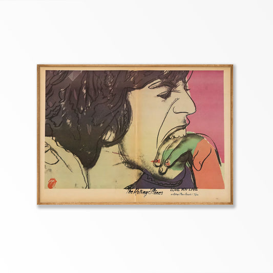 Andy Warhol – Mick Jagger in Tasmanian Oak Frame | Atollo Printshop