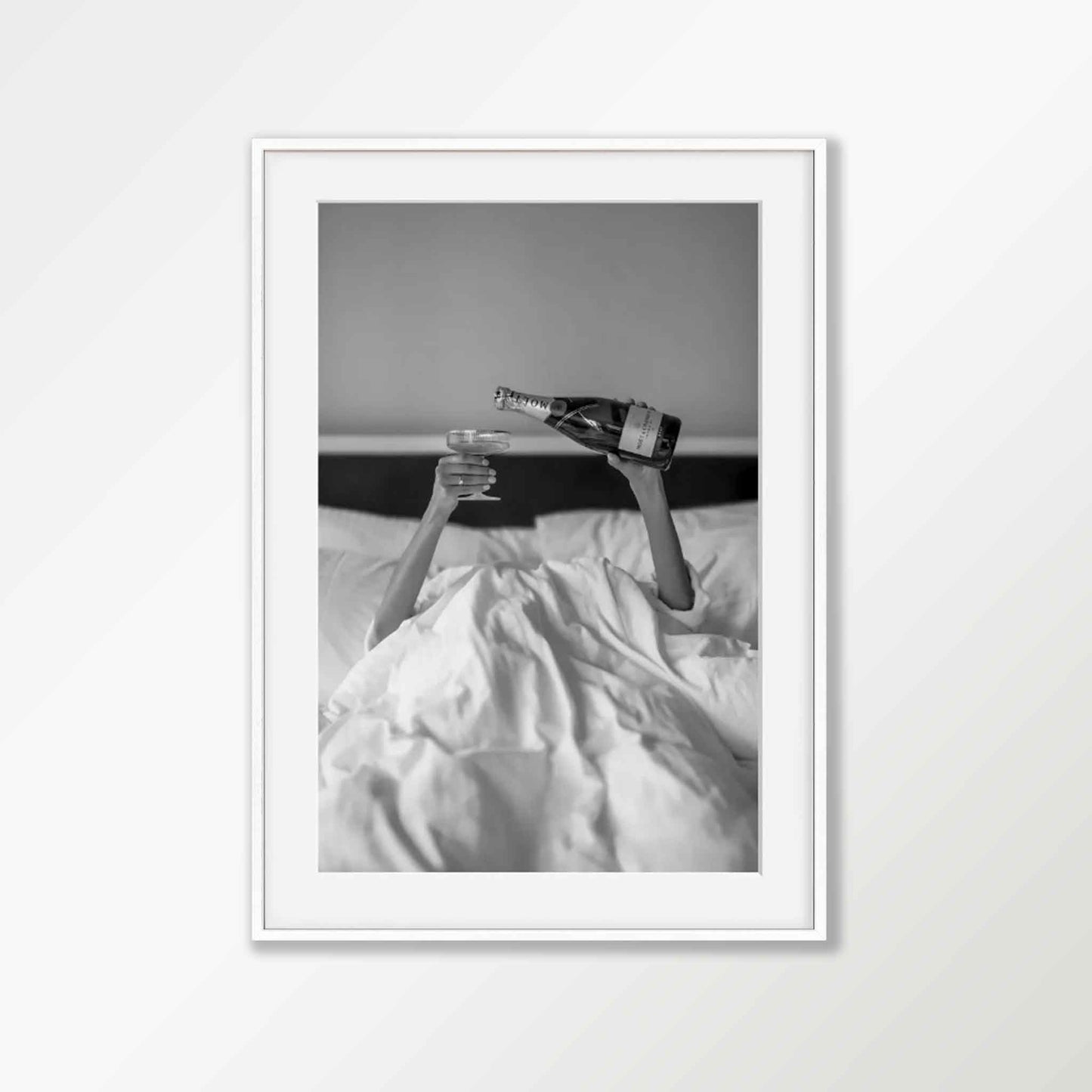 Moet In Bed Photographic Print