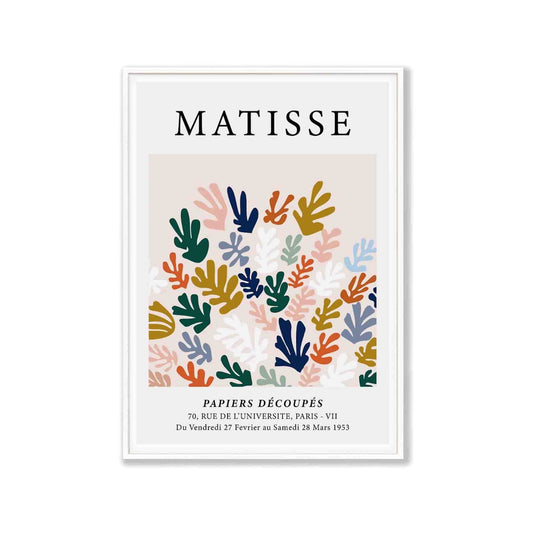 Henri Matisse – Papiers Exhibition in Matte White Frame | Atollo Printshop