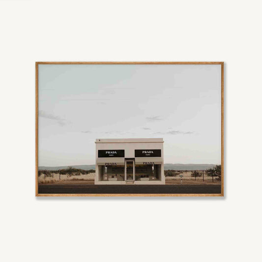 Prada Marfa in Tasmanian Oak Frame | Atollo Printshop