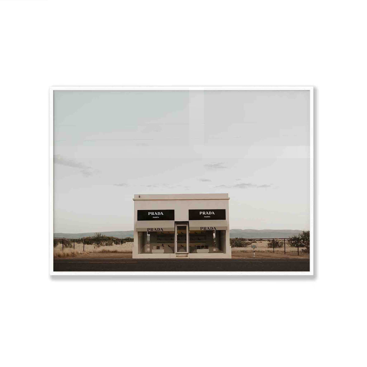 Prada Marfa in Matte White Frame | Atollo Printshop