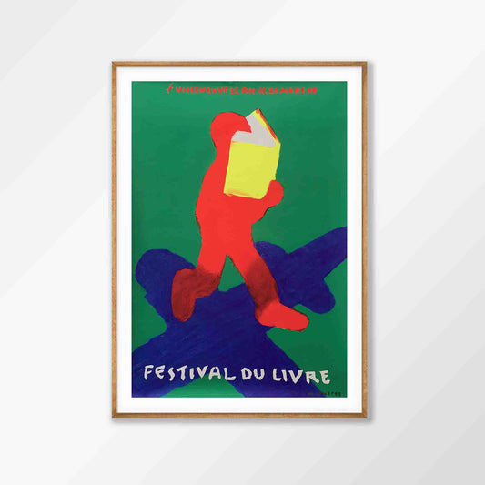 Festival Du Livre by Quarez in Tasmanian Oak Frame | Atollo Printshop
