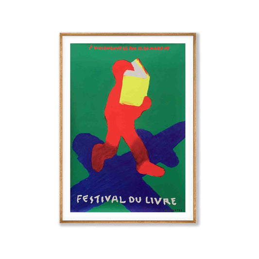 Festival Du Livre by Quarez in Tasmanian Oak Frame | Atollo Printshop