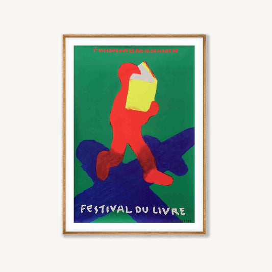 Festival Du Livre by Quarez in Tasmanian Oak Frame | Atollo Printshop