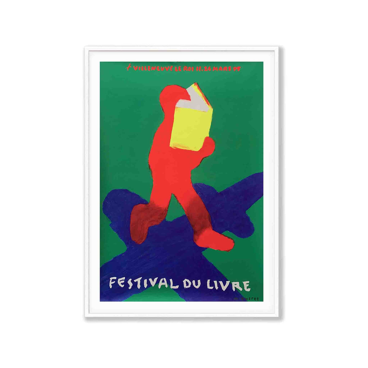 Festival Du Livre by Quarez in Matte White Frame | Atollo Printshop