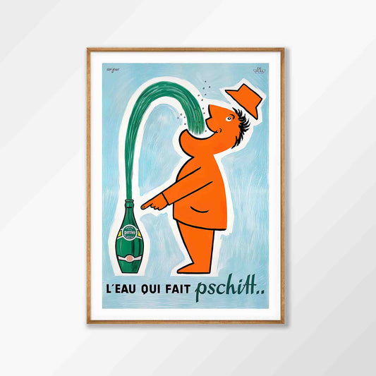 Raymond Savignac Advertising in Tasmanian Oak Frame | Atollo Printshop
