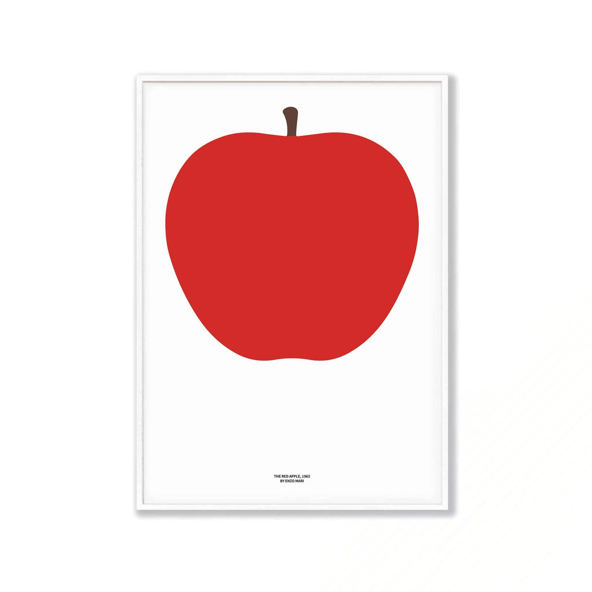 Enzo Mari – Apple & Pear Set in Matte White Frame | Atollo Printshop