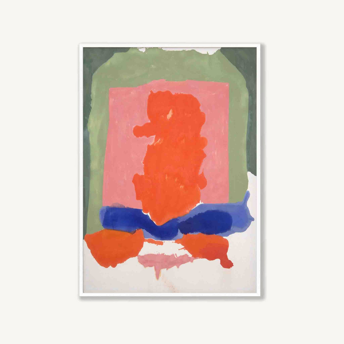 Smalls Paradise 1964 by Helen Frankenthaler in Matte White Frame | Atollo Printshop