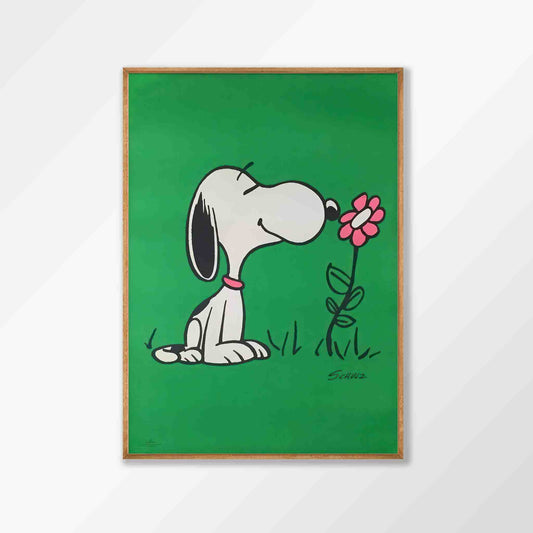 Snoopy by Schulz in Tasmanian Oak Frame | Atollo Printshop