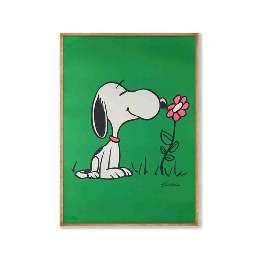 Snoopy by Schulz in Tasmanian Oak Frame | Atollo Printshop