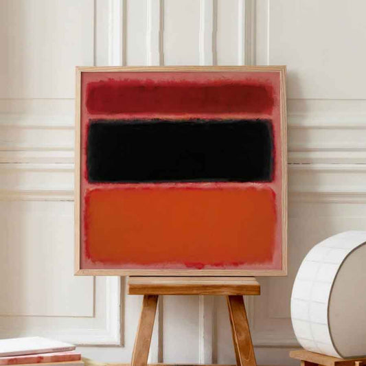 Mark Rothko – Black And Red Over Orange Square Frame Framed Art Print | Atollo Printshop