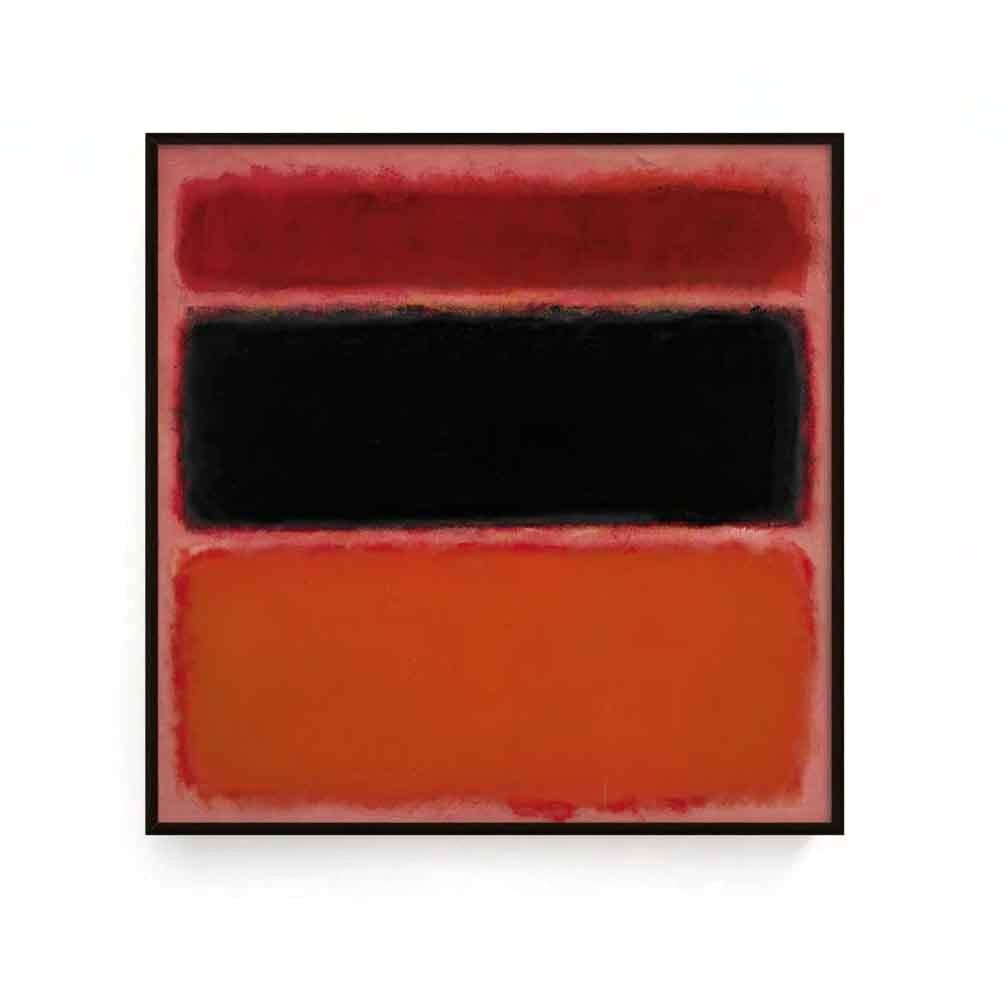 Mark Rothko – Black And Red Over Orange Square Frame Art Print | Atollo Printshop