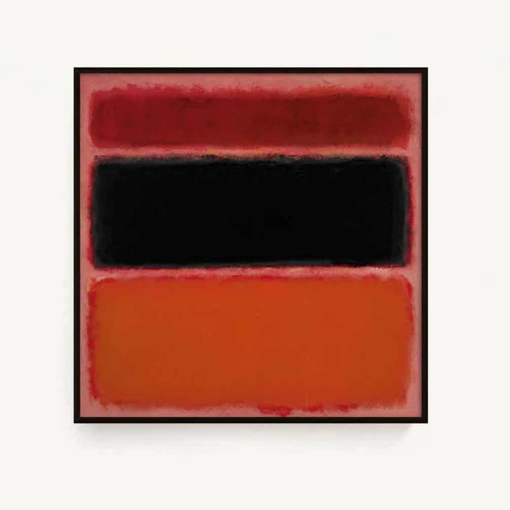 Mark Rothko – Black And Red Over Orange Square Frame Art Print | Atollo Printshop