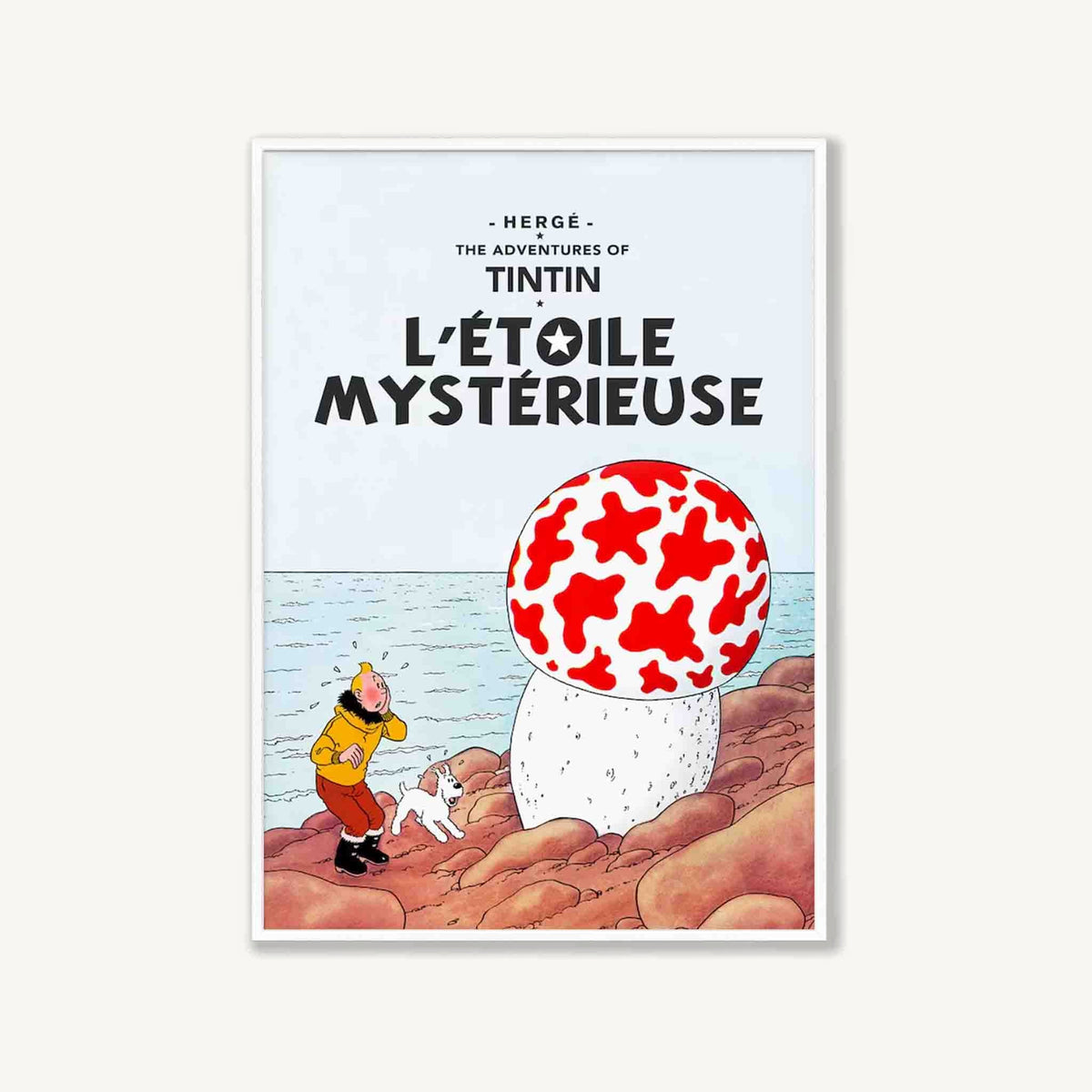 Tin Tin Mushroom art print displayed in a room setting | Atollo Printshop