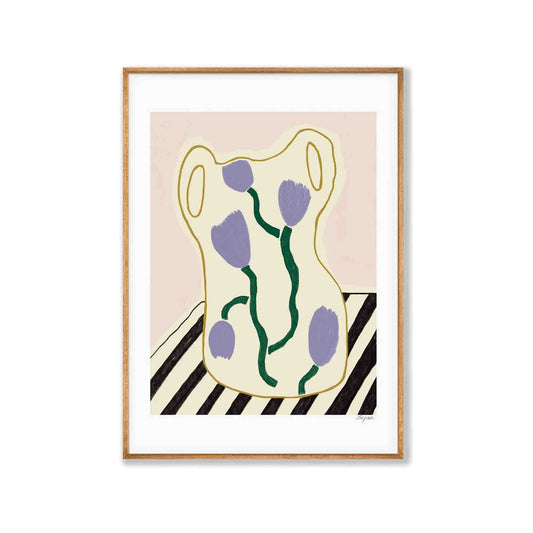 Tulips In Vase in Tasmanian Oak Frame | Atollo Printshop