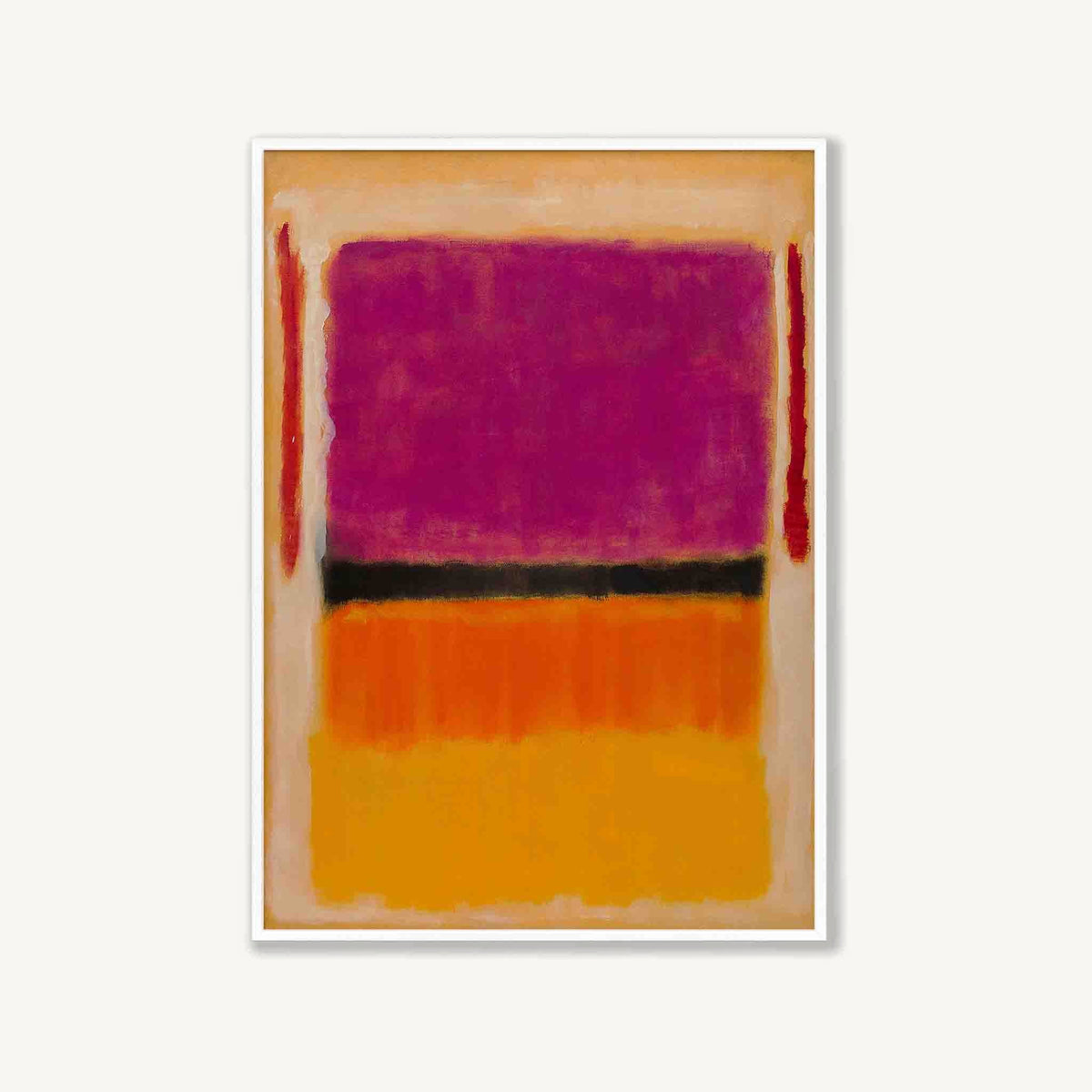 Mark Rothko – Violet Over Orange in Matte White Frame | Atollo Printshop