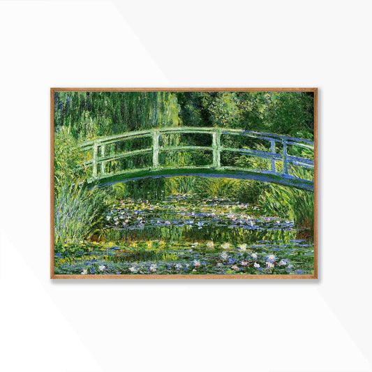 Claude Monet – Water Lilies & Japanese Bridge in Tasmanian Oak Frame | Atollo Printshop