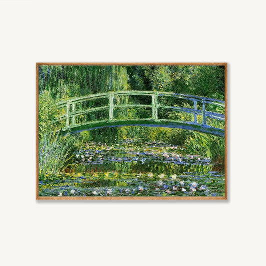 Claude Monet – Water Lilies & Japanese Bridge in Tasmanian Oak Frame | Atollo Printshop