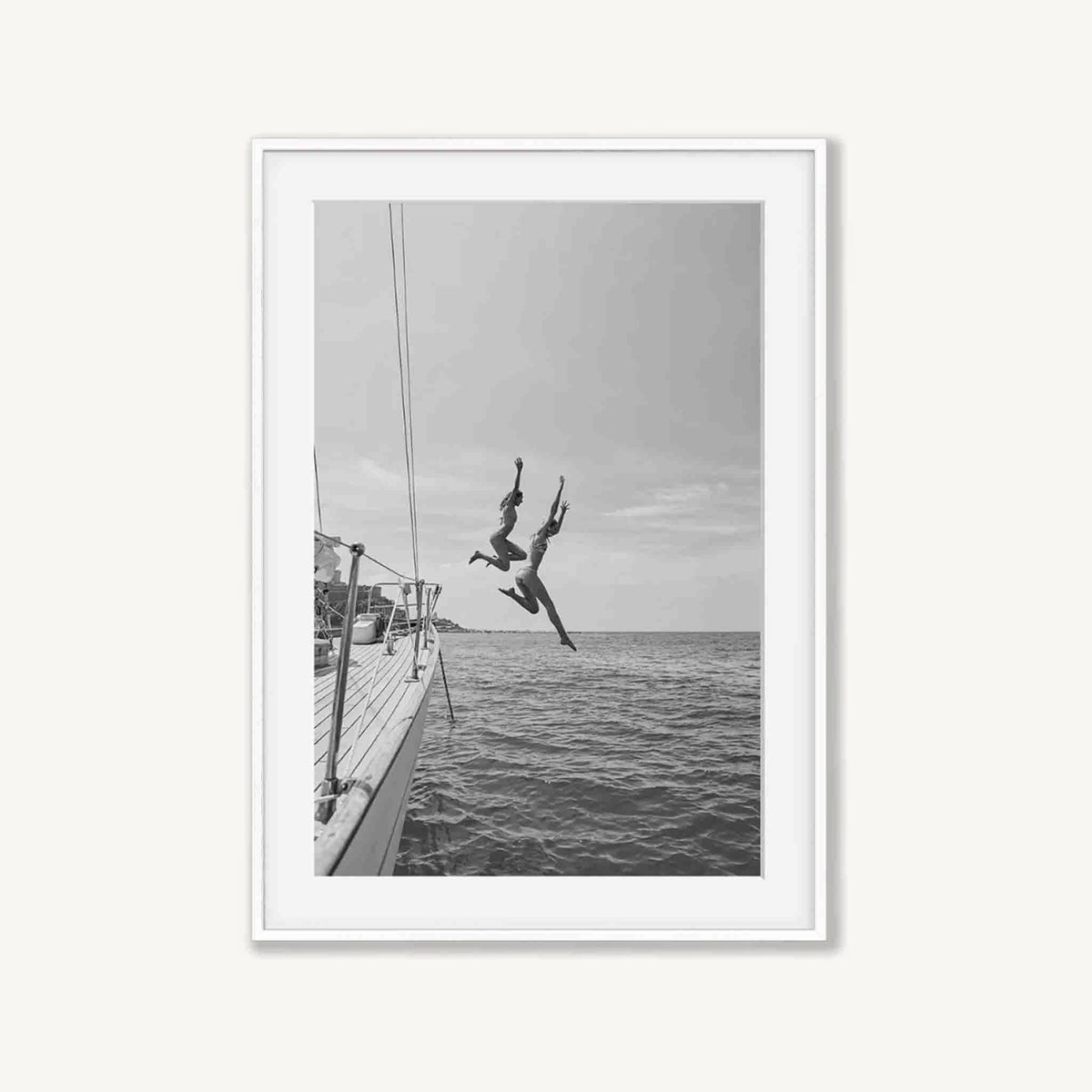 Yachting in Rio De Janeiro Brazil 2019 in Matte White Frame | Atollo Printshop