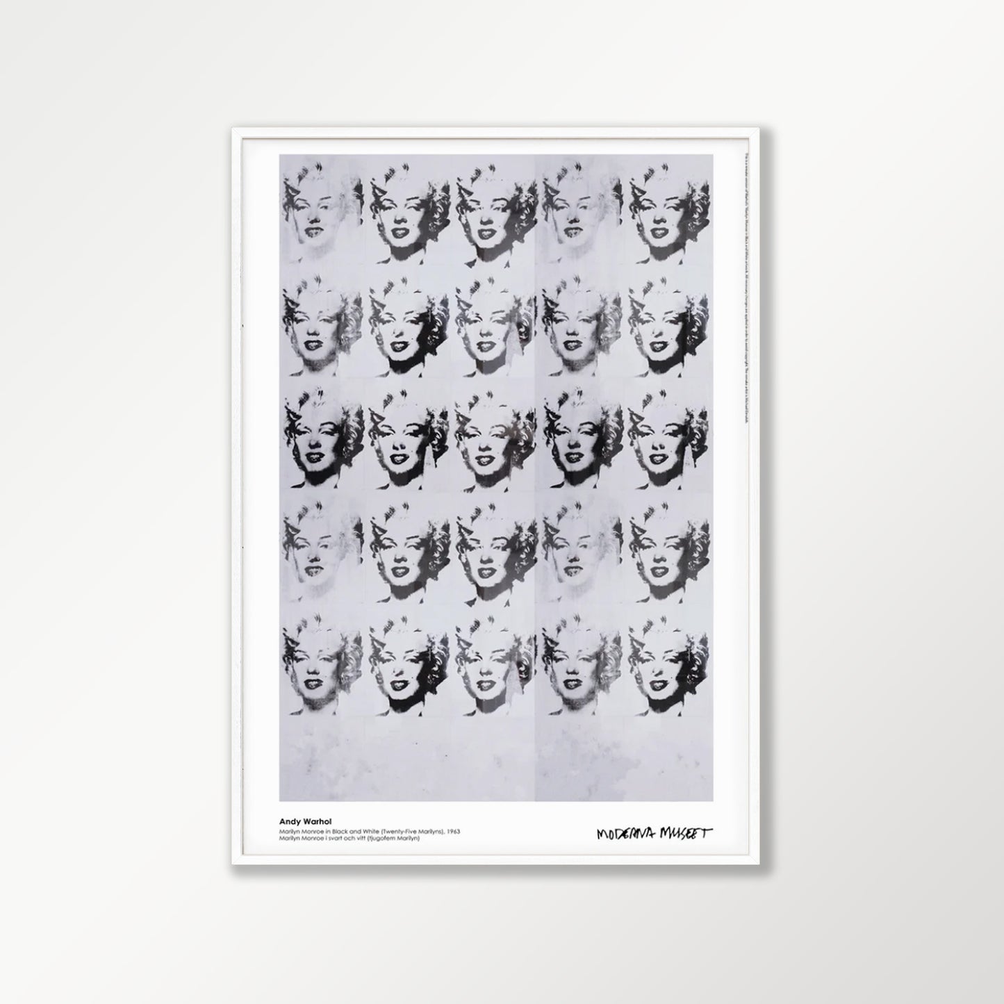 Marilyn Monroe Black & White Poster by Andy Warhol