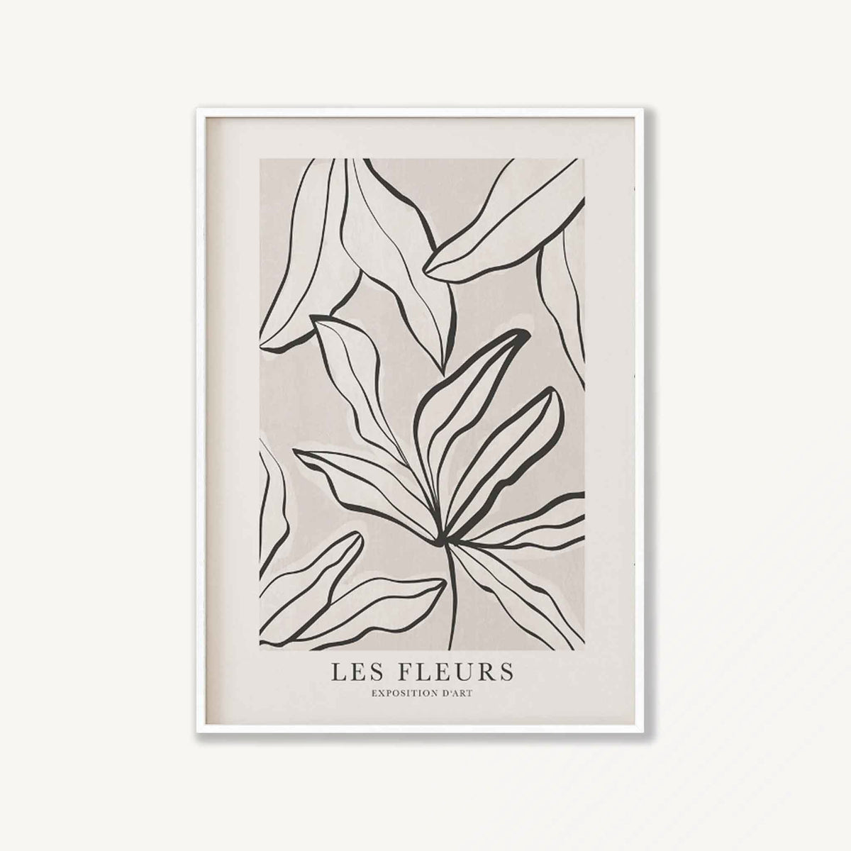 Les Fleurs Floral in Matte White Frame | Atollo Printshop