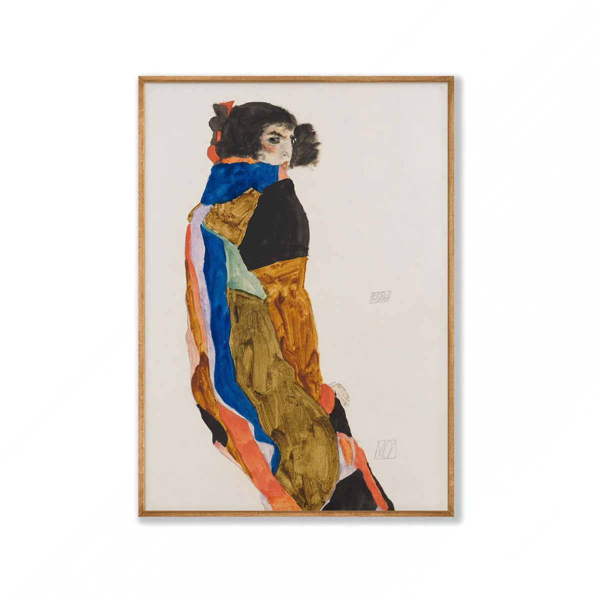 Egon Schiele – MOA in Tasmanian Oak Frame | Atollo Printshop