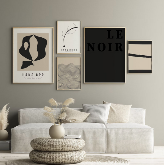 Abstract Noir Gallery Wall Framed Art Print | Atollo Printshop