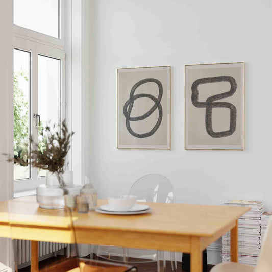 Abstract Two Set Framed Art Print | Atollo Printshop